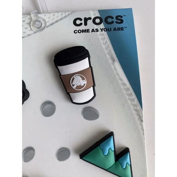 Crocs Jibbitz Shoe Charms Things I Love 5 Pack Friday Coffee Dog Paw Mountain - Picture 4 of 10